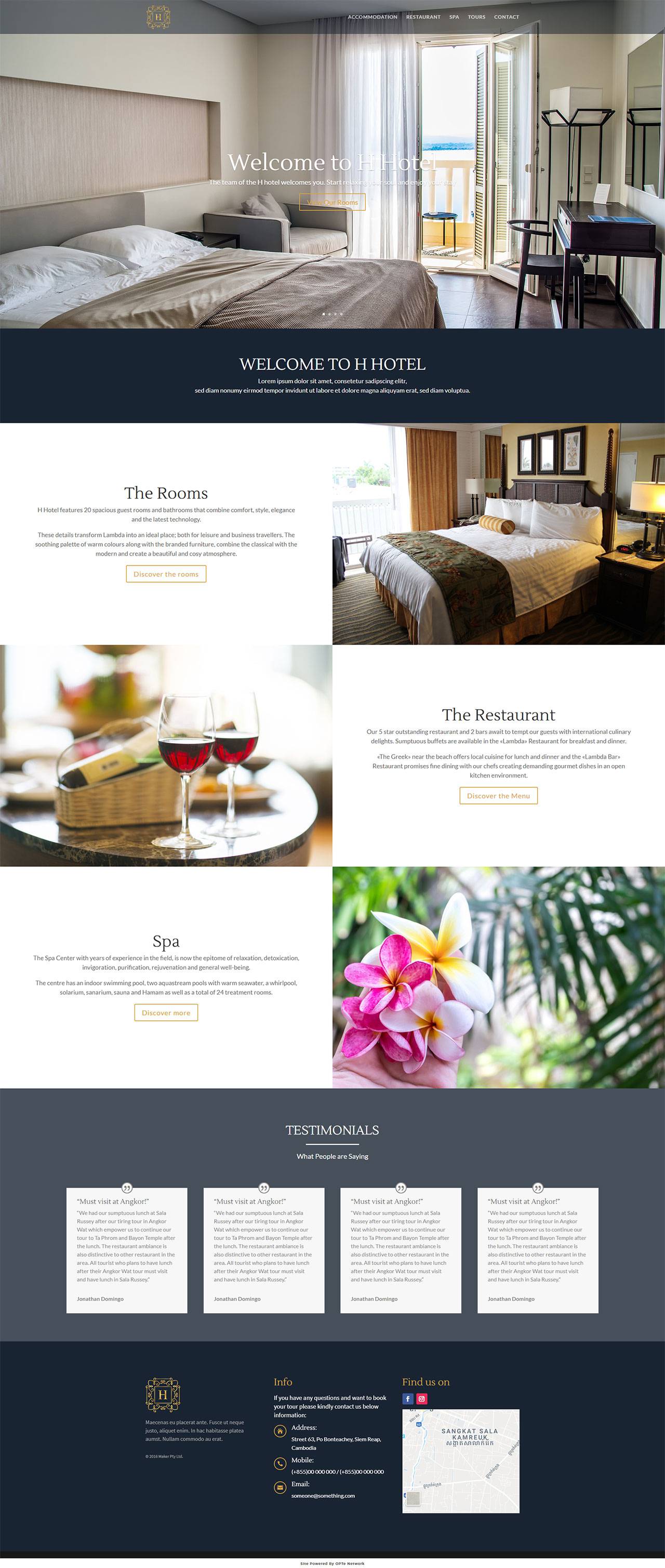 elegant Hotel Layout Home page